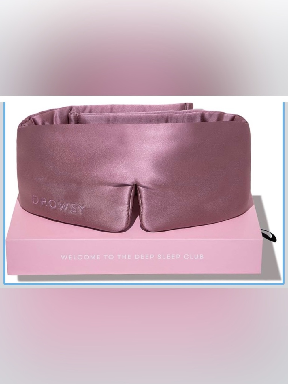 Drowsy satin Eye Mask - Damask Rose
